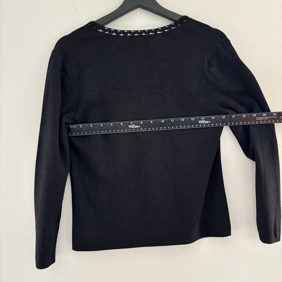 Vintage Y2K Talbots Petites Black Cardigan Sweater Women's Size Small - Picture 4 of 4